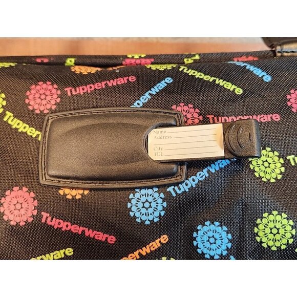 VTG Tupperware Extra Large Tote Kit Bag Colorful Logo Carry On Travel Bag - Picture 5 of 10